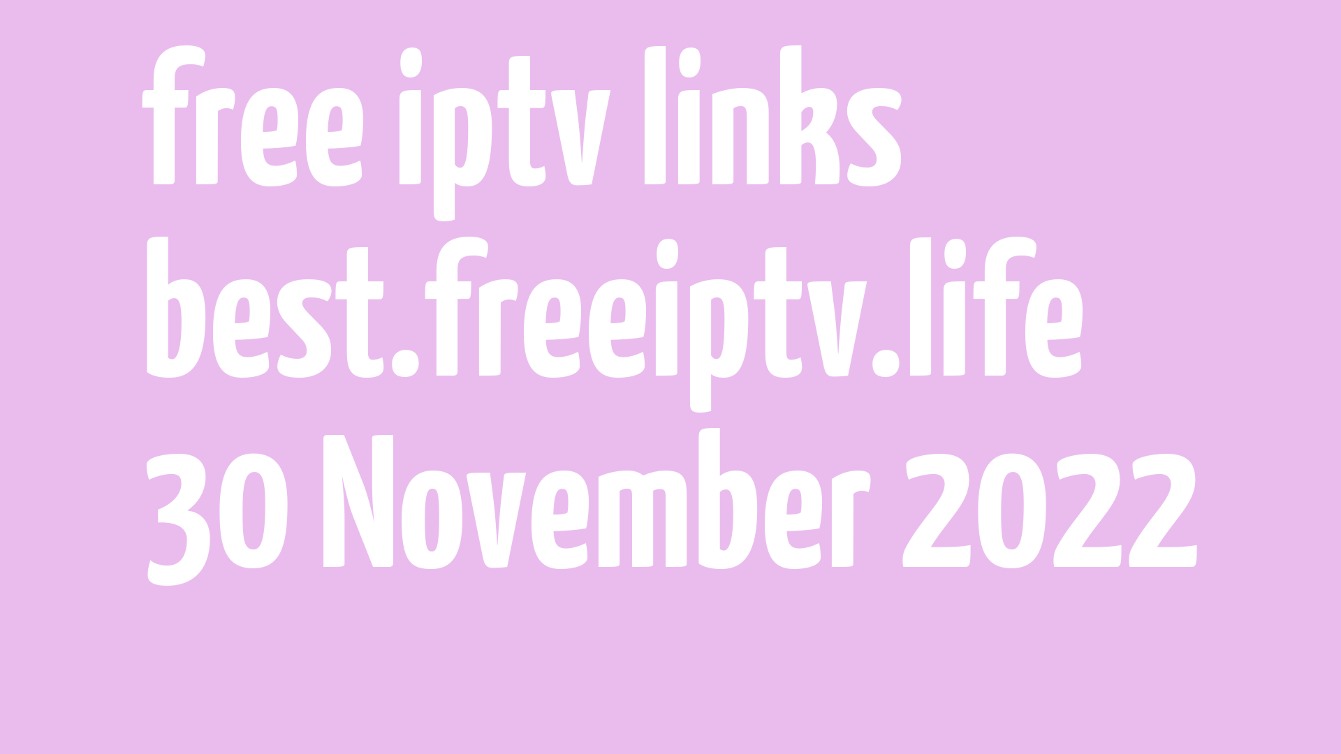 free iptv links 291122